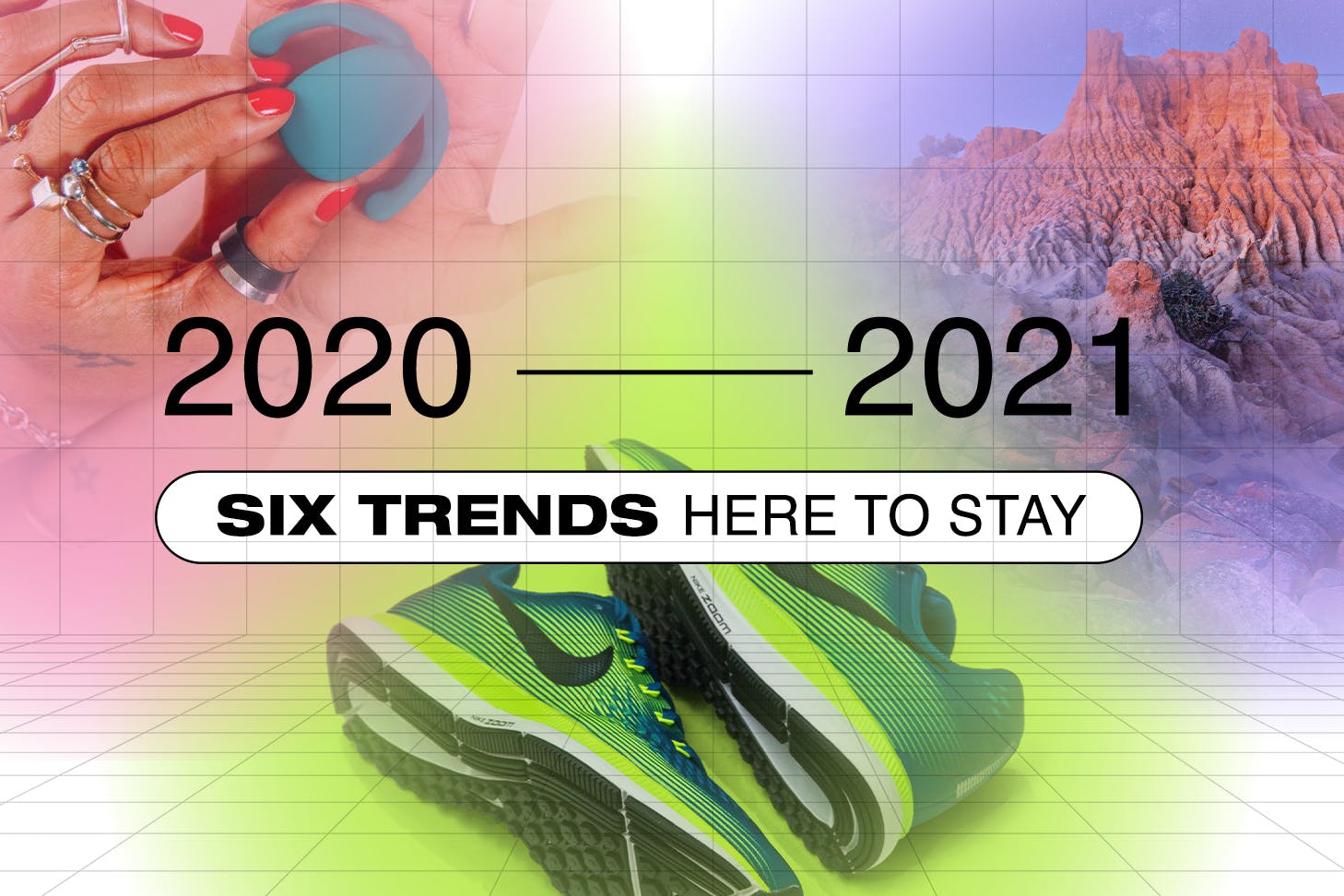 An infographic for what will be trending in 2021. The text reads,